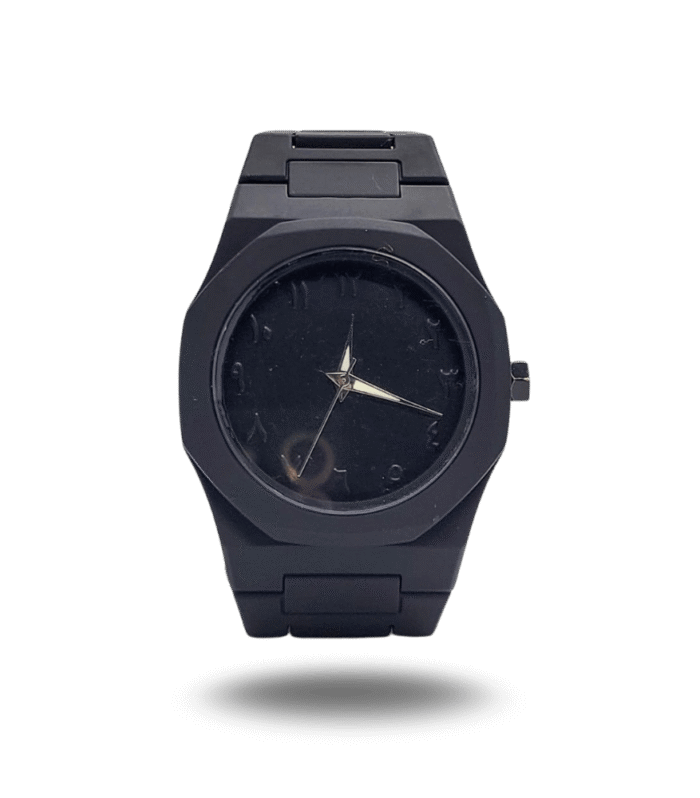 Black Arabic Aura – Premium Black Watch for Men